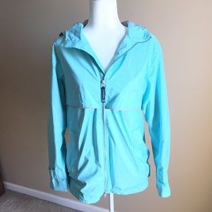 CHARLES RIVER NEW ENGLANDER JACKET IN AQUA